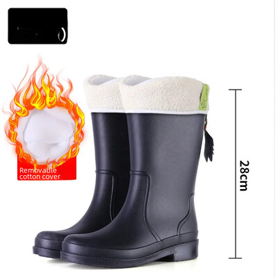 Slim Fit High Tube välistingimustes naiste vihmasaapad Moodsad köök libisemisvastased veekindlad vihmasaapad naistele