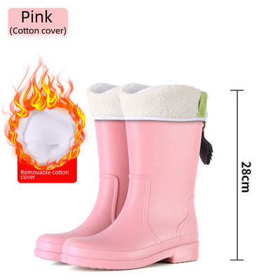 Slim Fit High Tube välistingimustes naiste vihmasaapad Moodsad köök libisemisvastased veekindlad vihmasaapad naistele