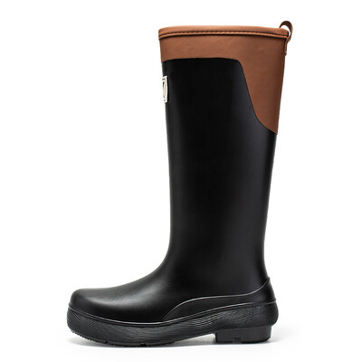 Aukšto vamzdžio lietaus batai moteriški madingi lietaus batai lauko storapadžiai vandeniui atsparūs batai guminiai batai