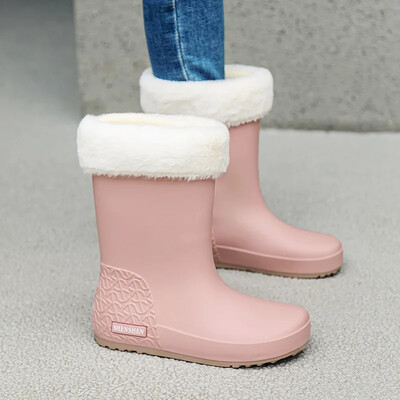Moodsad mitmekülgsed naiste vihmajalatsid Korea Trend veekindlad libisemisvastased kummisaapad soojad Taobao Crossbody Explosion