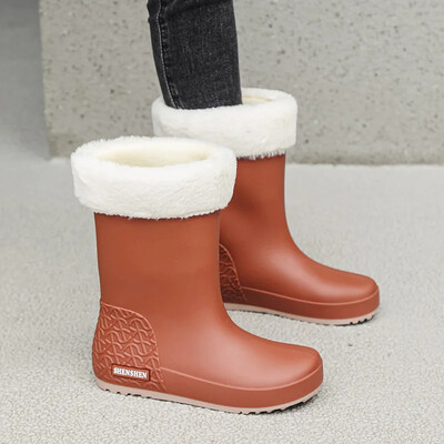 Moodsad mitmekülgsed naiste vihmajalatsid Korea Trend veekindlad libisemisvastased kummisaapad soojad Taobao Crossbody Explosion