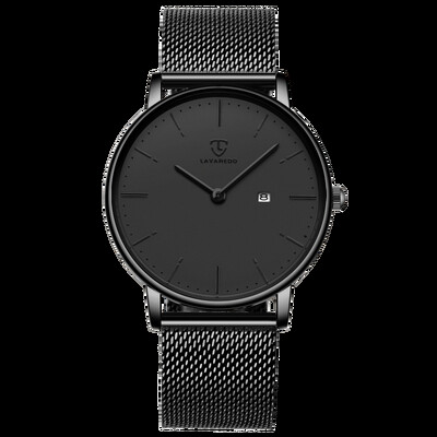 Ανδρικό ρολόι Μινιμαλιστικής μόδας Απλό ρολόι καρπού αναλογικό ραντεβού με ταινία από πλέγμα από ανοξείδωτο ατσάλι