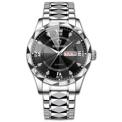BINBOND B2521 Modni luksuzni poslovni muški satovi 30M vodootporni tjedni sat s datumom Sportski kvarcni muški ručni sat Relogio Masculino