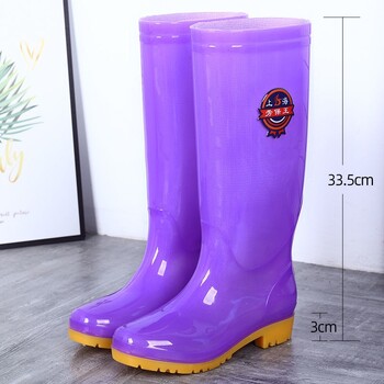 Water Shoes High Tube Rain Παπούτσια Γυναικεία χειμωνιάτικα γεμισμένα ζεστά παπούτσια από καουτσούκ Mid-calf Άνοιξη και Φθινόπωρο Rainy Day Rain Boots Χονδρική