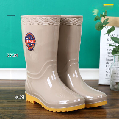 Vandens batai Aukšto vamzdžio lietaus batai Moteriški žieminiai paminkštinti šilti guminiai batai iki blauzdos vidurio pavasario ir rudens lietingos dienos lietaus batai didmeninė prekyba