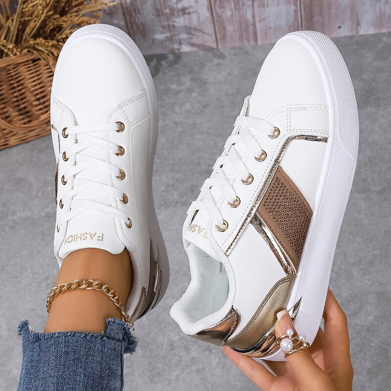 Γυναικεία πάνινα παπούτσια φθινόπωρο 2024 Νέα μόδα Χαμηλό τοπ Γυναικεία βουλκανιζέ παπούτσια με στρογγυλή μύτη Λευκά casual αθλητικά παπούτσια Zapatos De Mujer