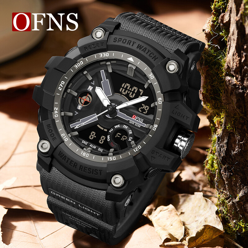 OFNS Vojni elektronički satovi G-Style sat za muškarce Dječaci Kvarcni analogni ručni sat Vodootporni sportski sat Muški LED digitalni sat