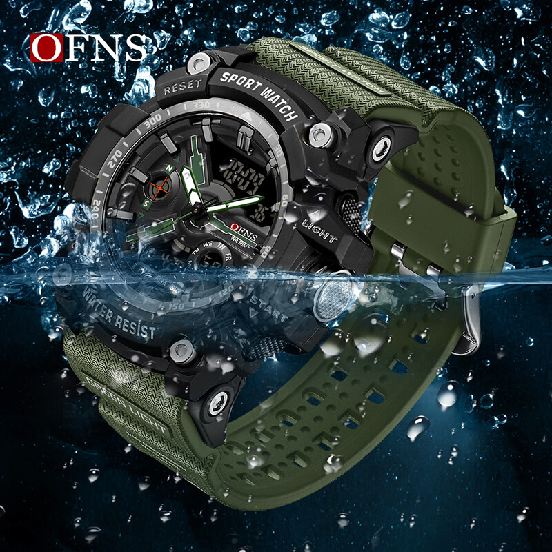OFNS Vojni elektronički satovi G-Style sat za muškarce Dječaci Kvarcni analogni ručni sat Vodootporni sportski sat Muški LED digitalni sat