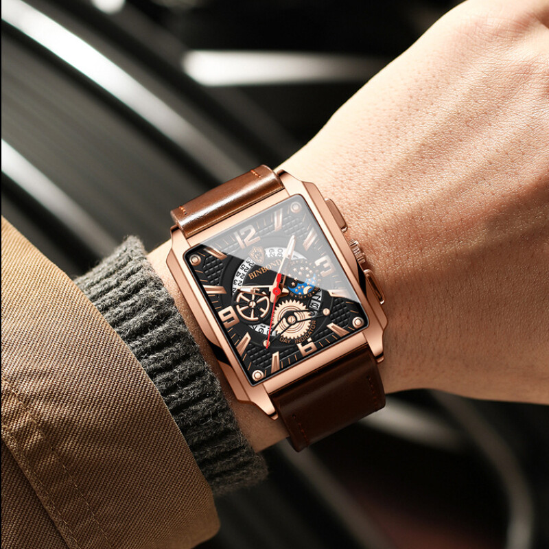 Kandiline meeste käekell Moodne nahast spordi kvartskell Meeste vabaaja ärikäekell Relogio Masculino Montre Homme