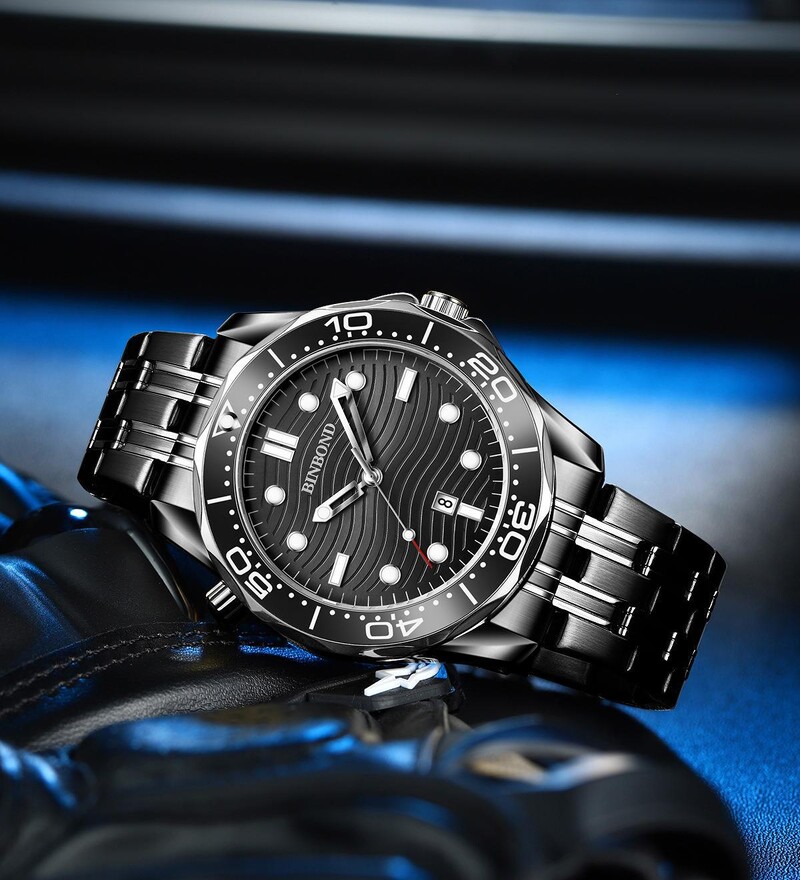 BINBOND Luksuzna serija morskih konjica vrhunske marke, muški poslovni kvarcni sat, svjetleći vodootporni sportski muški satovi, modni novi dizajn