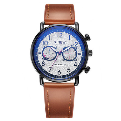Muški originalni ručni satovi marke XINEW, studenti, dječaci, ležerna kožna narukvica, jedan kvarcni ručni sat Relogios Masculinos 2024.
