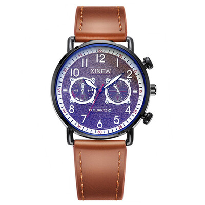 Muški originalni ručni satovi marke XINEW, studenti, dječaci, ležerna kožna narukvica, jedan kvarcni ručni sat Relogios Masculinos 2024.