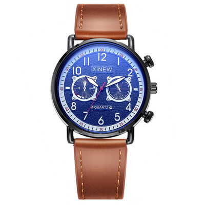 Muški originalni ručni satovi marke XINEW, studenti, dječaci, ležerna kožna narukvica, jedan kvarcni ručni sat Relogios Masculinos 2024.