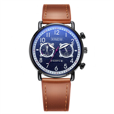 Muški originalni ručni satovi marke XINEW, studenti, dječaci, ležerna kožna narukvica, jedan kvarcni ručni sat Relogios Masculinos 2024.