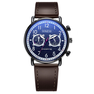 Muški originalni ručni satovi marke XINEW, studenti, dječaci, ležerna kožna narukvica, jedan kvarcni ručni sat Relogios Masculinos 2024.
