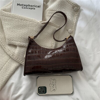 Modna izuzetna torba za kupovinu Retro ležerne ženske torbe na rame Ženska kožna jednobojna ručna torbica s lancem