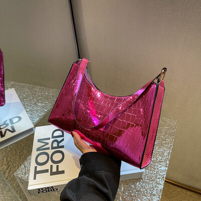 Modna izuzetna torba za kupovinu Retro ležerne ženske torbe na rame Ženska kožna jednobojna ručna torbica s lancem