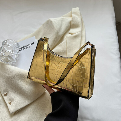 Modna izuzetna torba za kupovinu Retro ležerne ženske torbe na rame Ženska kožna jednobojna ručna torbica s lancem