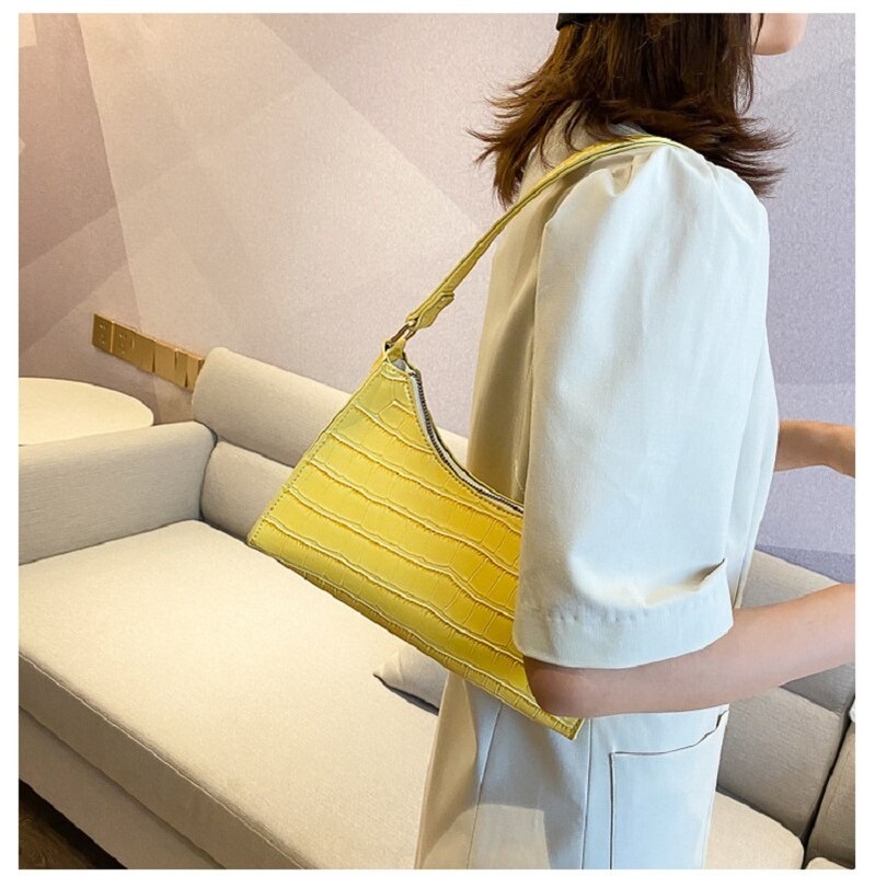 Modna izuzetna torba za kupovinu Retro ležerne ženske torbe na rame Ženska kožna jednobojna ručna torbica s lancem