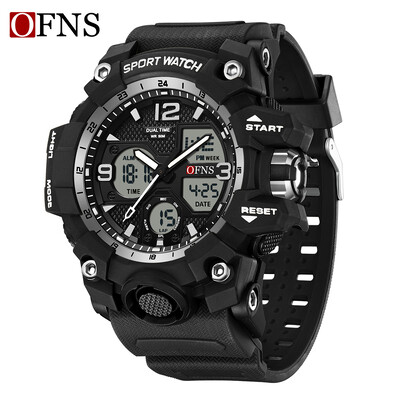 OFNS Top Brand G Style Sportski muški satovi Vojni kvarcni sat Muški vodootporni LED digitalni ručni sat za muškarce Relogio