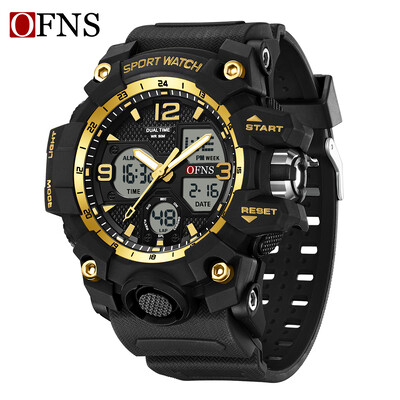 OFNS Top Brand G Style Sportski muški satovi Vojni kvarcni sat Muški vodootporni LED digitalni ručni sat za muškarce Relogio