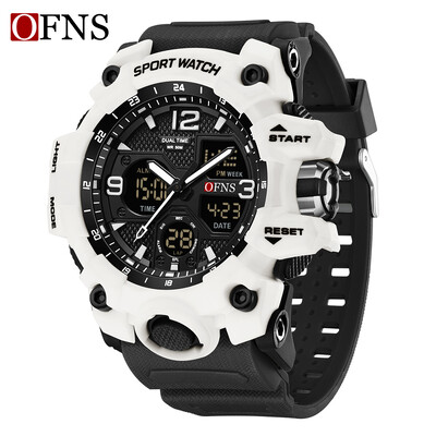 OFNS Top Brand G Style Sportski muški satovi Vojni kvarcni sat Muški vodootporni LED digitalni ručni sat za muškarce Relogio