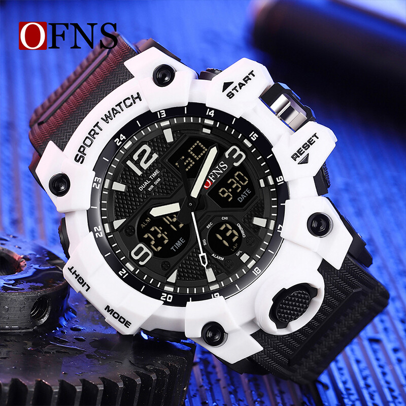 OFNS Top Brand G Style Sportski muški satovi Vojni kvarcni sat Muški vodootporni LED digitalni ručni sat za muškarce Relogio