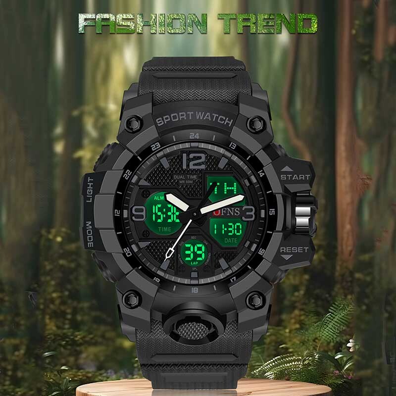 OFNS Top Brand G Style Sportski muški satovi Vojni kvarcni sat Muški vodootporni LED digitalni ručni sat za muškarce Relogio