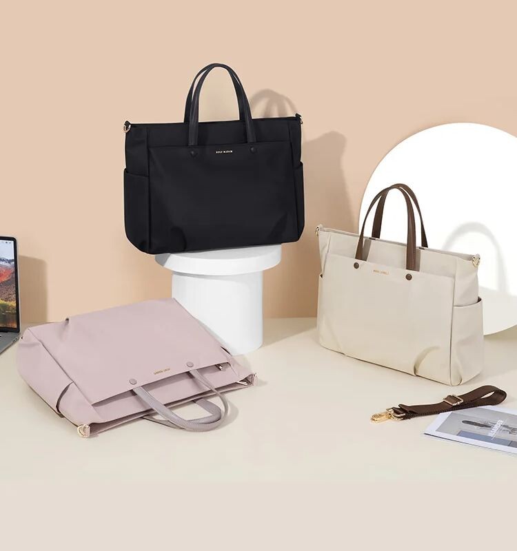 GOLF velika torba Ružičasta najlonska ženska torba na rame za posao Odgovara prijenosnom računalu 15 inča Križna torba za ruke Aktovka Ženske modne torbe 2024.