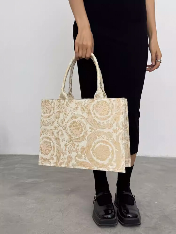 JIOMAY-Ženske luksuzne dizajnerske torbe s vezom Visokokvalitetne ručne torbe Pismo torbe na rame Torba za kupnju velikog kapaciteta 2024.