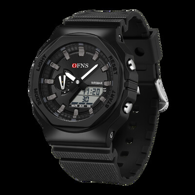 OFNS Tippbränd G-stiilis digitaalkellad Meeste kronograaf Spordikell Kuupäev Nädal Veekindel Taimeraja analoog kvartsist meeste käekell