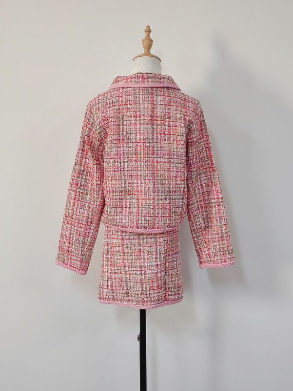 Temperament Celebrity Gruba jakna od tvida Suknja Dvodijelni set Žensko korejsko modno polo ovratnik Slatko karirano široko široko jesensko odijelo