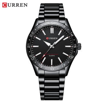 Ανδρικό ρολόι χαλαζία CURREN 8452 Simple Fashion Leisure Επαγγελματικό ρολόι Μαύρο ασημί ανοξείδωτο λουρί ανδρικό ρολόι χειρός