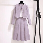 Elegantna ženska odjeća Gornja suknja u stilu tvida Jesen 2023. Nova modna ženska odjeća velikih veličina