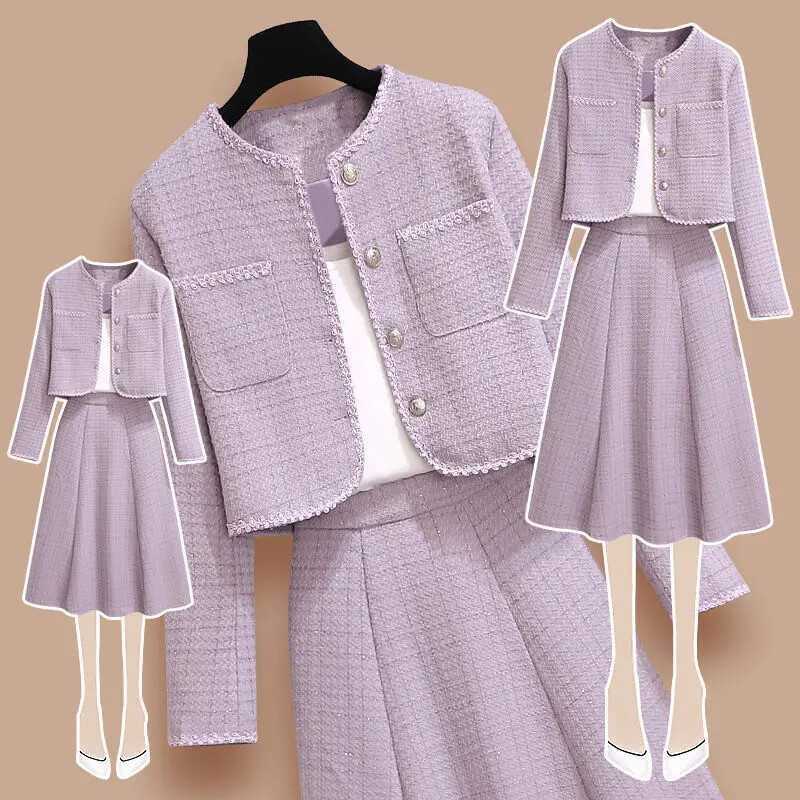 Elegantna ženska odjeća Gornja suknja u stilu tvida Jesen 2023. Nova modna ženska odjeća velikih veličina