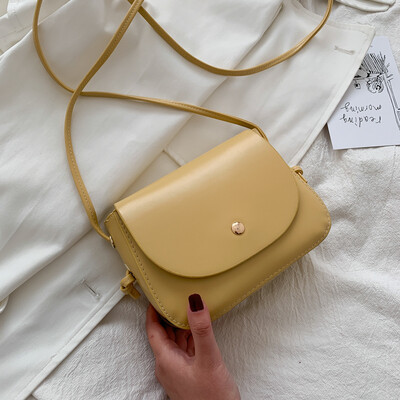 Novi dolazak Ženska jednostavna torba na rame Boja bombone od PU kože Ženske male četvrtaste torbe preko ramena Ženske ručne torbe Torebki Damskie