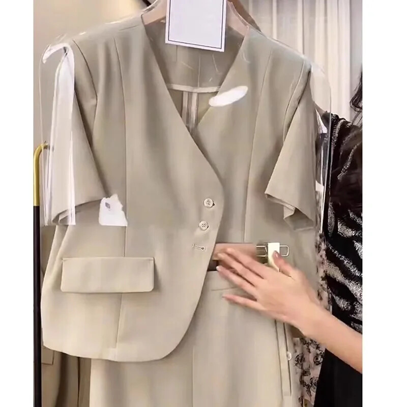 Elegantno žensko odijelo u stilu tvida, dvodijelni komplet, luksuzna ljetna suknja ravnih nogavica vrhunskog izgleda, profesionalna odjeća