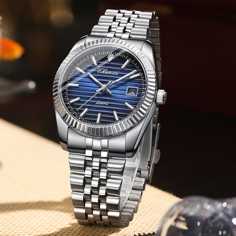 CHENXI 2024, novi muški kvarcni satovi od nehrđajućeg čelika od 35 mm, poslovni sportski kalendar, klasični kreativni ručni sat za muškarce