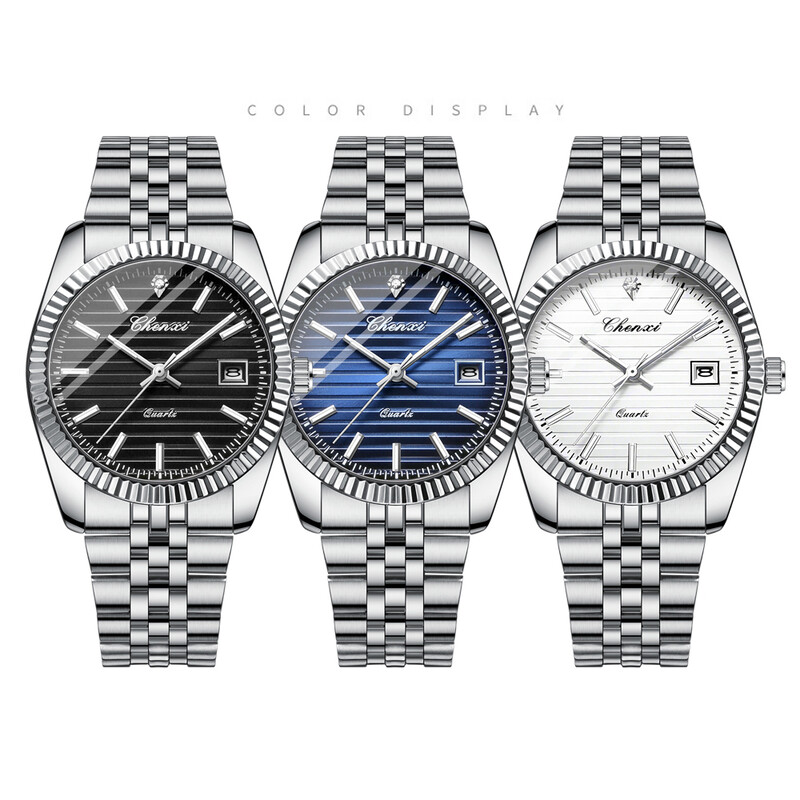 CHENXI 2024, novi muški kvarcni satovi od nehrđajućeg čelika od 35 mm, poslovni sportski kalendar, klasični kreativni ručni sat za muškarce