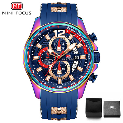MINI FOCUS Višenamjenski sportski kvarcni sat Muški satovi Vodootporni kronografski ručni sat sa svjetlećim kazaljkama datuma 0350G