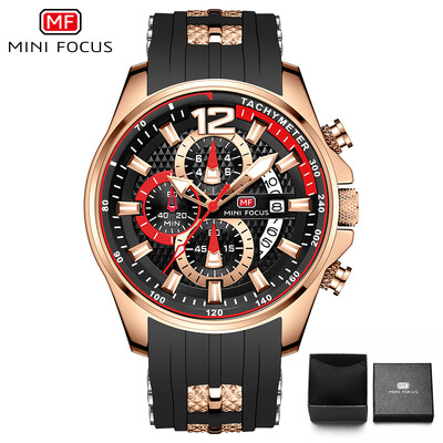 MINI FOCUS Višenamjenski sportski kvarcni sat Muški satovi Vodootporni kronografski ručni sat sa svjetlećim kazaljkama datuma 0350G