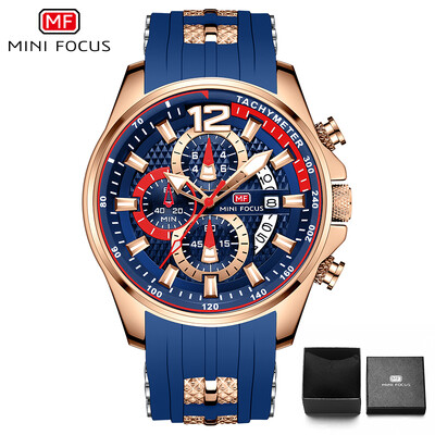 MINI FOCUS Višenamjenski sportski kvarcni sat Muški satovi Vodootporni kronografski ručni sat sa svjetlećim kazaljkama datuma 0350G