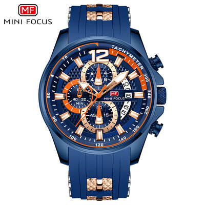 MINI FOCUS Višenamjenski sportski kvarcni sat Muški satovi Vodootporni kronografski ručni sat sa svjetlećim kazaljkama datuma 0350G