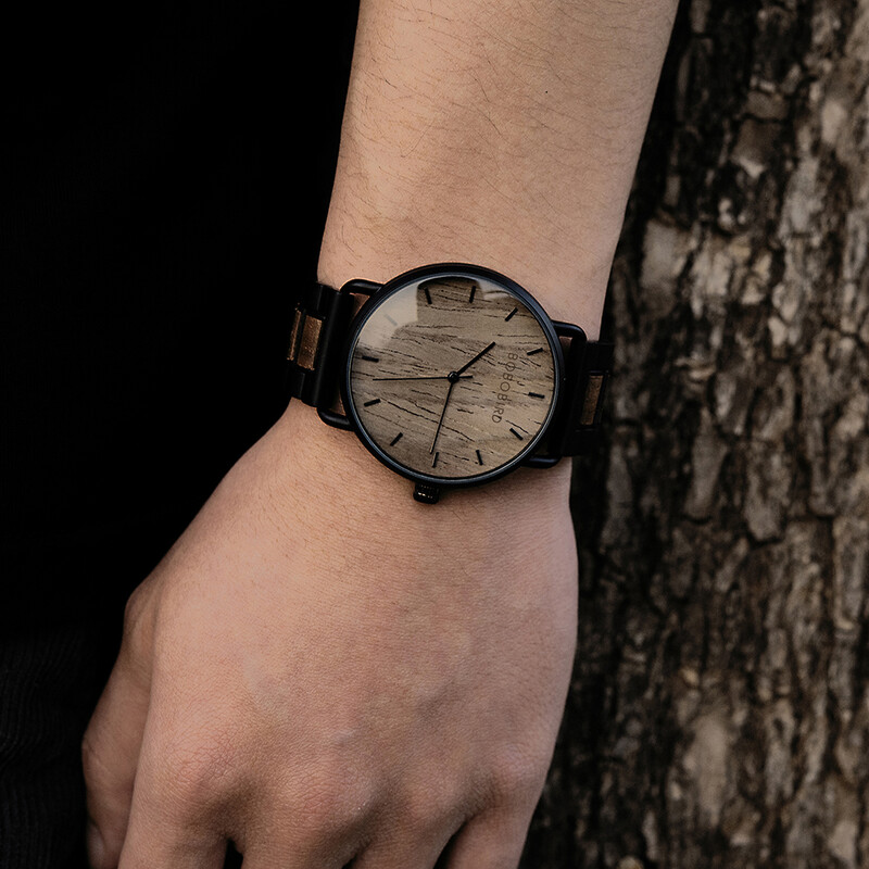 BOBO BIRD Muški sat Zebra Wood Luksuzni brend montre homme Kvarcni ručni satovi Muški sat Jednostavni ultratanki satovi za muškarce
