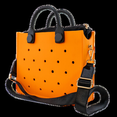 Šarena modna ženska torba na rame Ružičasta cijan gumena torba za žene Djevojka Ljetni stil na rame Torba za plažu prikladna torba Charms