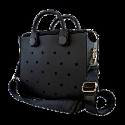 Šarena modna ženska torba na rame Ružičasta cijan gumena torba za žene Djevojka Ljetni stil na rame Torba za plažu prikladna torba Charms