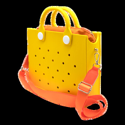 Šarena modna ženska torba na rame Ružičasta cijan gumena torba za žene Djevojka Ljetni stil na rame Torba za plažu prikladna torba Charms