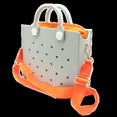 Šarena modna ženska torba na rame Ružičasta cijan gumena torba za žene Djevojka Ljetni stil na rame Torba za plažu prikladna torba Charms