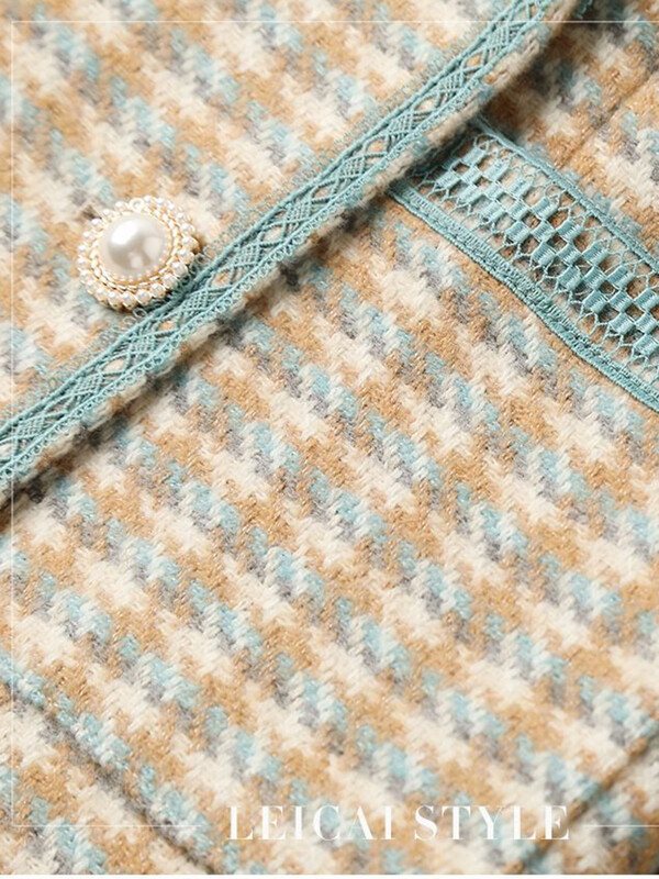 Y2k Korea plisseeritud naiste tviidseelik, 2-osaline, šikk üherealine Crop mantel, Conjuntos moodne A-voodriga lühike Falda komplekt