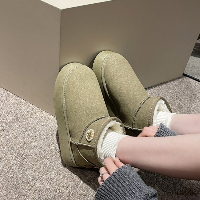 Čizme za snijeg Ženske kratke cipele od podebljanog pamuka Neklizajuće Zimske nove cipele Studentske ženske cipele 2023 Crne čizme